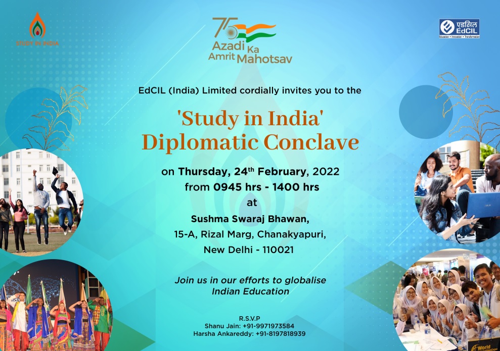 Študij v Indiji (SII) – Diplomatski konklav 24. 2. 2022 v New Delhiju